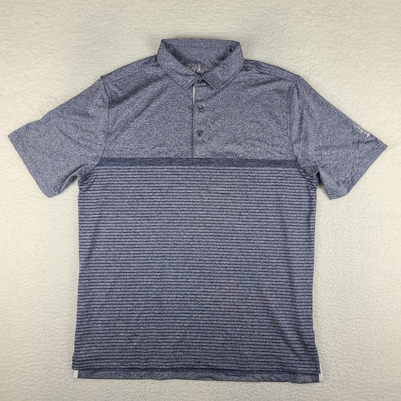 Bobby Jones Other - Bobby Jones Polo Shirt Mens Large Blue Striped Performance‎ Collection EC